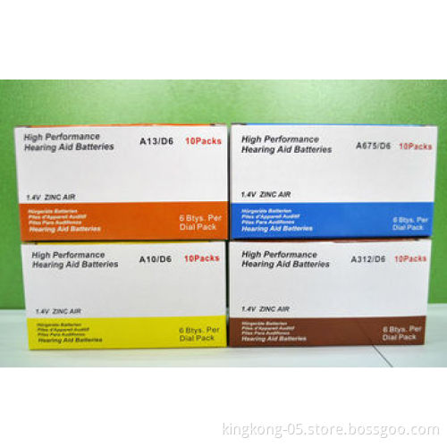 Zinc Air Hearing-aid battery, A312 1.4V, 170mAh